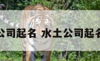 水土公司起名 水土公司起名大全