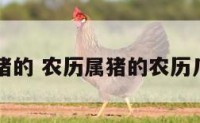 农历10属猪的 农历属猪的农历几月份最好
