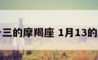 一月十三的摩羯座 1月13的摩羯座