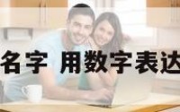 用数字表达名字 用数字表达名字的含义