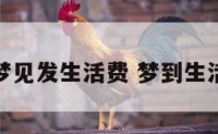 梦见发生活费 梦到生活