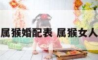 女子属猴婚配表 属猴女人婚配