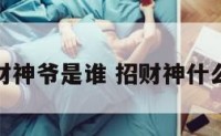 招财财神爷是谁 招财神什么意思