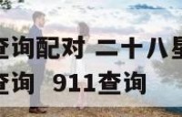 二十八星宿查询配对 二十八星宿28星宿吉凶算命配对查询  911查询