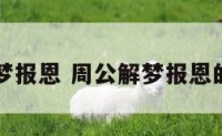 周公解梦报恩 周公解梦报恩的人死了