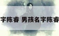 男孩名字陈睿 男孩名字陈睿的含义