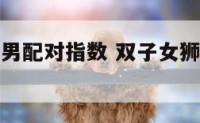 双子女狮子男配对指数 双子女狮子男配对指数是多少