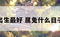 属兔那日出生最好 属兔什么日子出生最好