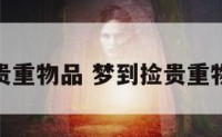梦到捡贵重物品 梦到捡贵重物品回家