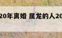 属龙2020年离婚 属龙的人2020年婚姻如何