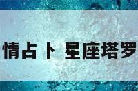 星座塔罗爱情占卜 星座塔罗牌占卜视频