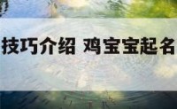 鸡宝宝起名技巧介绍 鸡宝宝起名技巧介绍图片