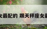 和天秤座女最配的 跟天秤座女最配的星座