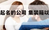 集装箱以中起名的公司 集装箱以中起名的公司有哪些