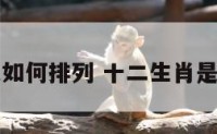 十二生肖是如何排列 十二生肖是如何排列的