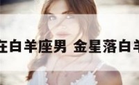金星落在白羊座男 金星落白羊的感情