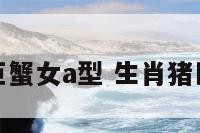 属猪巨蟹女a型 生肖猪巨蟹女