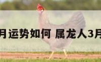属龙人三月运势如何 属龙人3月运势查询