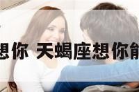 天蝎座想你 天蝎座想你能憋住嘛