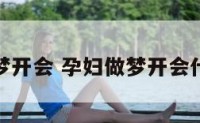 孕妇做梦开会 孕妇做梦开会什么意思