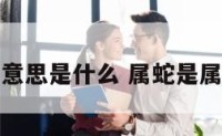 属蛇是意思是什么 属蛇是属什么命