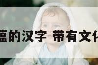 有文化意蕴的汉字 带有文化内涵的字