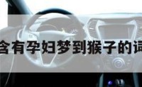 包含有孕妇梦到猴子的词条