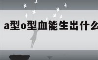 a型克o型 a型o型血能生出什么血型的孩子