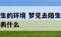 梦见去个陌生的环境 梦见去陌生的环境见个陌生女人代表什么