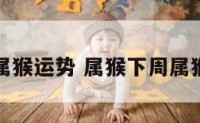 属猴下周属猴运势 属猴下周属猴运势好吗