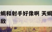 为啥感觉天蝎和射手好像啊 天蝎座和射手座为什么是天敌