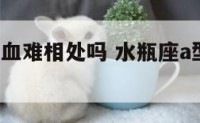 水瓶座a型血难相处吗 水瓶座a型血男生性格特点