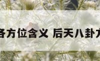 后天八卦各方位含义 后天八卦方位及含义
