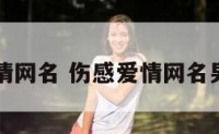 伤感爱情网名 伤感爱情网名男生网名