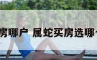 属蛇的买房哪户 属蛇买房选哪个楼层好?