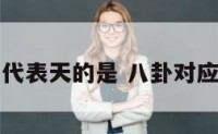 八卦中代表天的是 八卦对应的天地