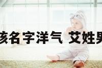 姓艾的男孩名字洋气 艾姓男宝宝名字