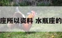 水瓶座所以资料 水瓶座的简介