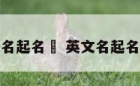 英文名起名網 英文名起名网女