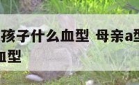 母亲a型血孩子什么血型 母亲a型血孩子可能是什么血型