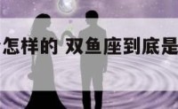 双鱼座是个怎样的 双鱼座到底是怎么样的一个人