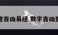 数字查吉凶易经 数字吉凶查对表