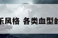 血型的音乐风格 各类血型的性格特征