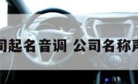 公司起名音调 公司名称声调