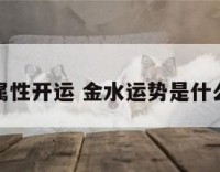 金水属性开运 金水运势是什么意思
