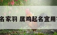 属鸡取名家羽 属鸡起名宜用字 大全