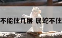 属蛇不能住几层 属蛇不住几楼