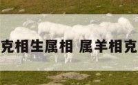 属羊的人相克相生属相 属羊相克相害相合表