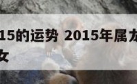 属龙2015的运势 2015年属龙人的全年运势女