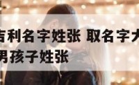属鼠男孩吉利名字姓张 取名字大全免费2020属鼠的男孩子姓张
